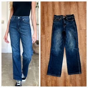 Judy Blue Straight Fit Highrise Size 7/28 Women's Jeans Dark Wash EUC